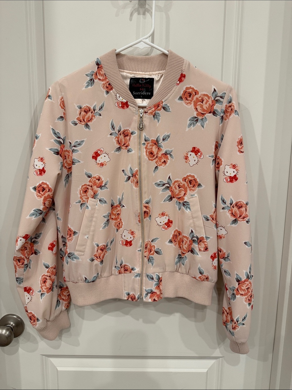 Hello Kitty Pink Floral Bomber Jacket